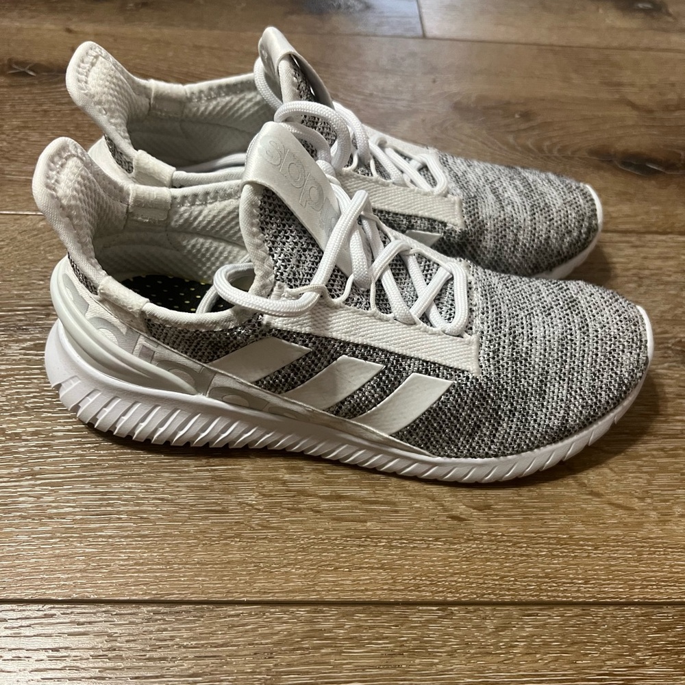 Adidas Gray and White Sneakers
